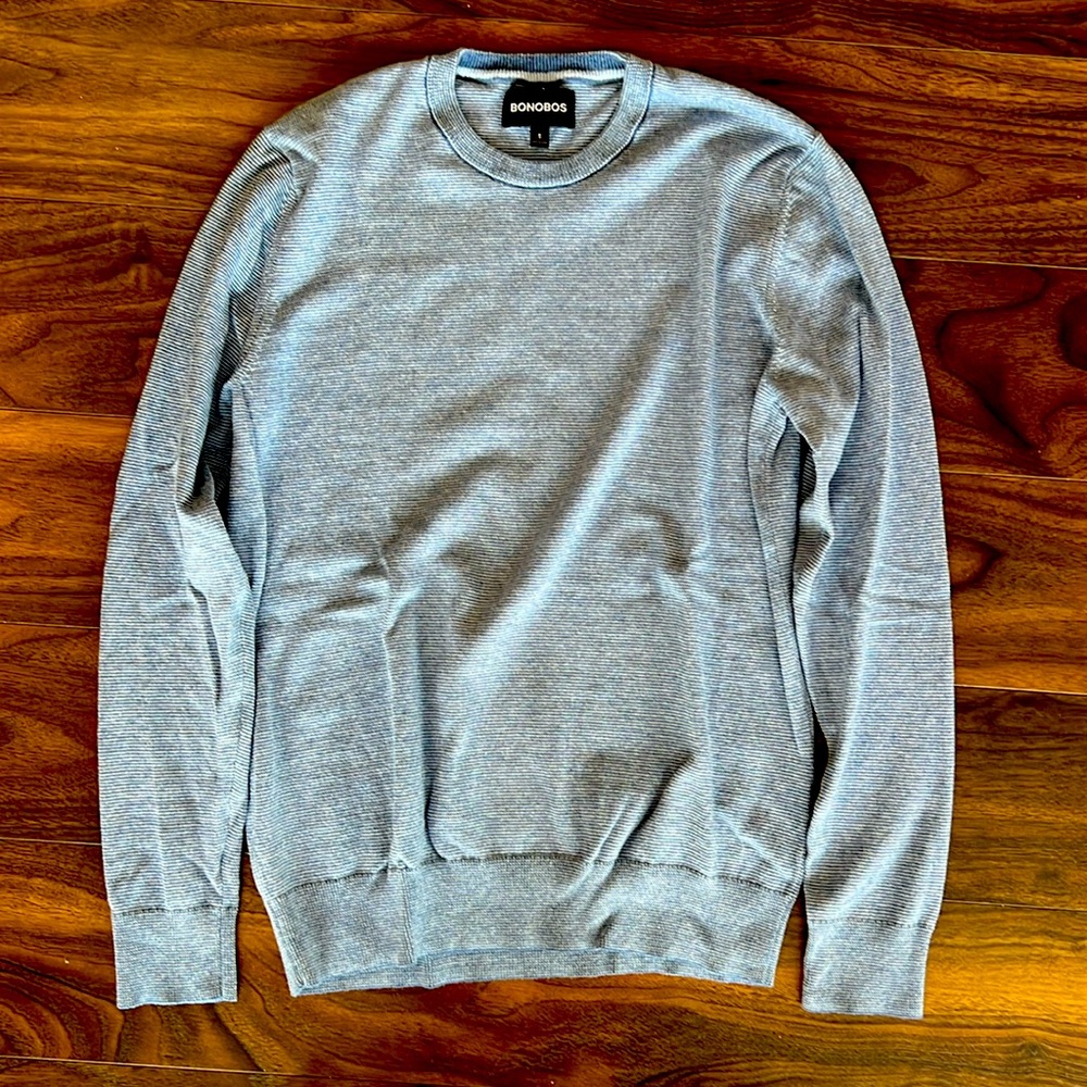 BONOBOS SMALL SLIM FIT MENS BLUE SWEATER